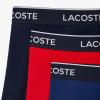 imageLacoste mens Cotton Stretch Tricolor Waistband Trunks 3packNavyRedBlue