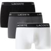 imageLacoste mens Cotton Stretch Essentials Trunks 3pack Amazon ExclusivesBlackWhiteLead Grey