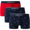 imageLacoste mens Cotton Stretch Mini Croc Print Trunks 3pack Amazon ExclusivesNavy BlueNavy BlueRed