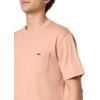 imageLacoste Mens Cotton TShirt with Breast PocketBrown Pocket