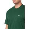 imageLacoste Mens Cotton TShirt with Breast PocketGreen Pocket