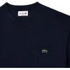 imageLacoste Mens Cotton TShirt with Breast PocketNavy Blue Pocket