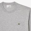 imageLacoste Mens Cotton TShirt with Breast PocketSilver Chine Pocket