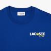 imageLacoste Mens Crew Neck Short Sleeve Classic Fit Graphic TShirtCaptain Blue Animated