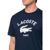 imageLacoste Mens Crew Neck Short Sleeve Classic Fit Graphic TShirtNavy Blue Branding