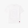 imageLacoste Mens Crew Neck Short Sleeve Classic Fit Graphic TShirtWhite