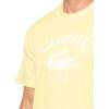 imageLacoste Mens Crew Neck Short Sleeve Classic Fit Graphic TShirtYellow Branding