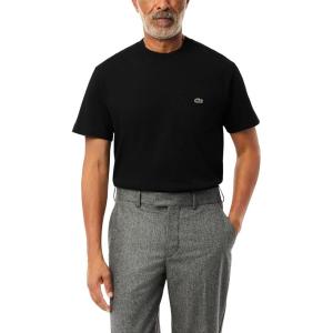 imageLacoste Mens Cotton TShirt with Breast PocketBlack Pocket