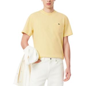 imageLacoste Mens Cotton TShirt with Breast PocketSoleil Chine Pocket