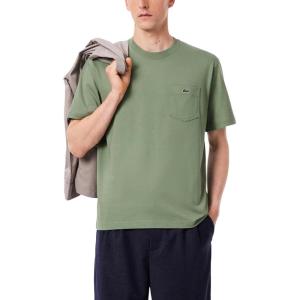 imageLacoste Mens Cotton TShirt with Breast PocketThyme
