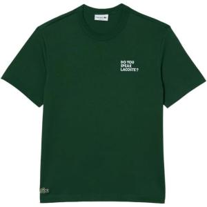 imageLacoste Mens Crew Neck Short Sleeve Classic Fit Graphic TShirtAppalachan Green Print