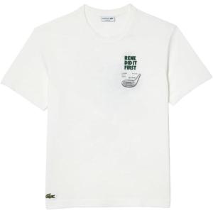 imageLacoste Mens Crew Neck Short Sleeve Classic Fit Graphic TShirtFlourGolf