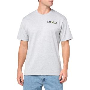 imageLacoste Mens Crew Neck Short Sleeve Classic Fit Graphic TShirtGrey Animated