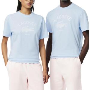 imageLacoste Mens Crew Neck Short Sleeve Classic Fit Graphic TShirtRill Blue Branding