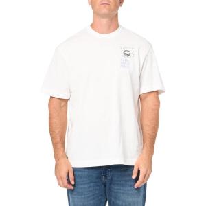imageLacoste Mens Crew Neck Short Sleeve Classic Fit Graphic TShirtWhiteFlourPolo