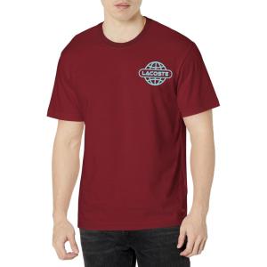 imageLacoste Mens Crew Neck Short Sleeve Relaxed Fit Graphic TShirtZin Back Graphic