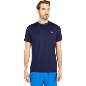 imageLacoste Mens Sport Slim Fit Breathable Piqu Sport TShirtNavy Blue