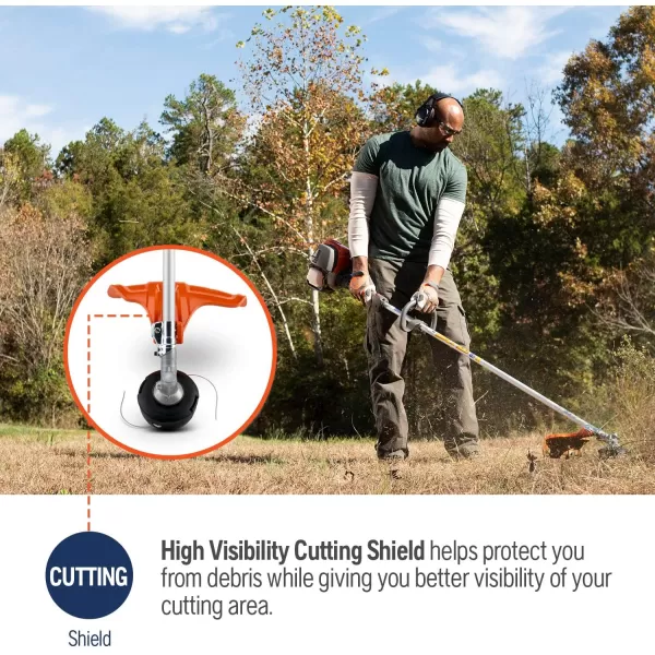 Husqvarna 324L 4-Cycle 18" Cutting Path Gas String Trimmer,Orange