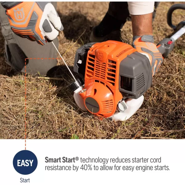 Husqvarna 324L 4-Cycle 18" Cutting Path Gas String Trimmer,Orange
