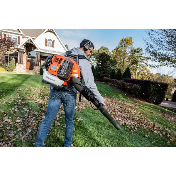 Husqvarna 360BT 65.6cc 2-Cycle Gas 890 CFM 232 MPH Backpack Leaf Blower , Orange