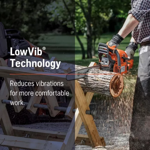 Husqvarna 445 Gas Powered Chainsaw, 50-cc 2.8-HP, 2-Cycle X-Torq Engine, 18 Inch Chainsaw with Automatic Oiler, For Wood Cutting and Tree Trimming