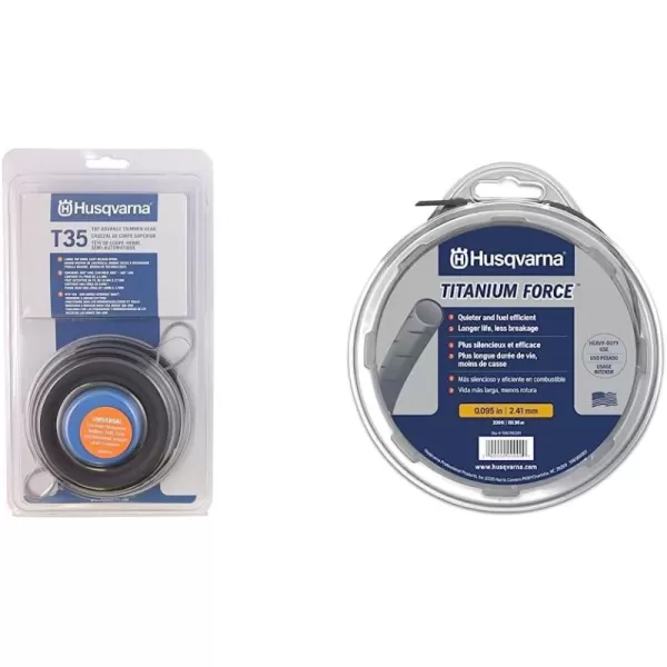 Husqvarna 537388101 Universal T35 Tap Advance Straight Shaft String Trimmer Head Prewound With .095-Inch Line Blue/Black
