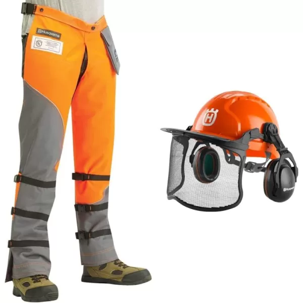 Husqvarna 587160702 Chain Saw Chaps Protective Functional Leg Wear,Black