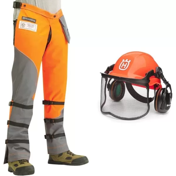 Husqvarna 587160702 Chain Saw Chaps Protective Functional Leg Wear,Black