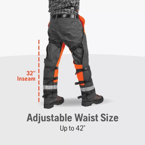 Husqvarna 587160702 Chain Saw Chaps Protective Functional Leg Wear,Black