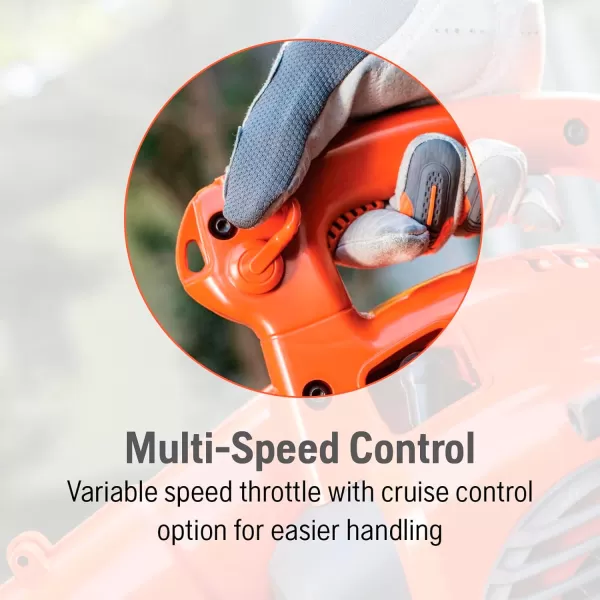 Husqvarna 952711925 125B 28cc 2-Cycle 470 CFM 170 MPH Handheld Gas Blower, Orange