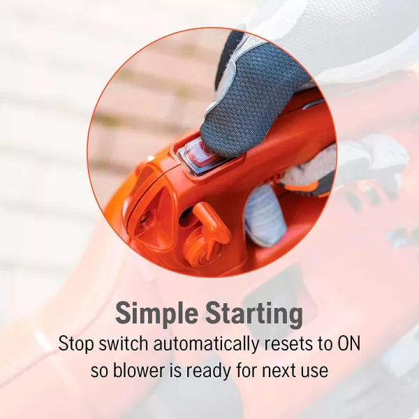 Husqvarna 952711925 125B 28cc 2-Cycle 470 CFM 170 MPH Handheld Gas Blower, Orange