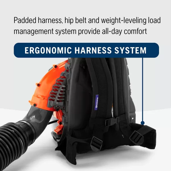 Husqvarna 965877502 350BT 2-Cycle Gas Backpack Blower, Orange,1-