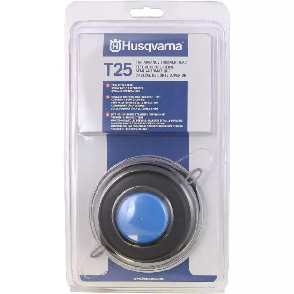 Husqvarna 966674401 T25 Tap Trimmer Advance Head, Curved and Straight Shafts,Black
