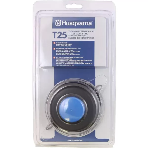Husqvarna 966674401 T25 Tap Trimmer Advance Head, Curved and Straight Shafts,Black