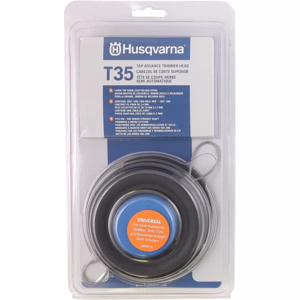 Husqvarna 966674401 T25 Tap Trimmer Advance Head, Curved and Straight Shafts,Black