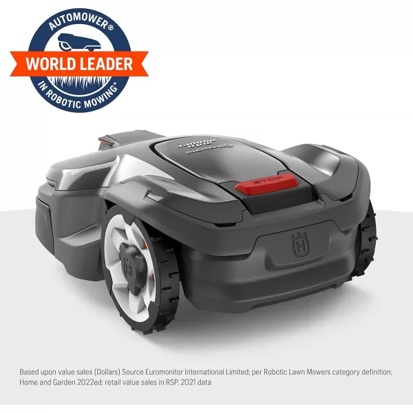 Husqvarna Automower 415X Robotic Automatic Lawn Mower with GPS Assisted Navigation with Self Installation and Ultra-Quiet Smart Mowing Technology for Small to Medium Yards 