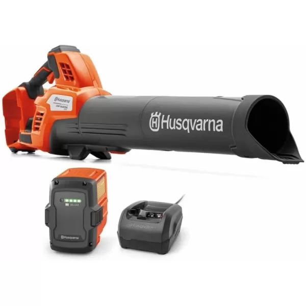 Husqvarna Leaf Blaster 350iB Battery Powered Cordless Leaf Blower, 200-MPH 800-CFM Brushless Leaf Blower, 40V Lithium-Ion Battery and Charger Included