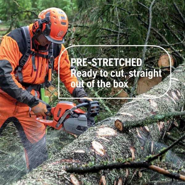 Husqvarna X-Cut S93G 14 Inch Chainsaw Chain, 3/8" Pitch, 050" Gauge, 52 Drive Link Chainsaw Blade Replacement, Pre-Stretched and Low Kickback, Gray