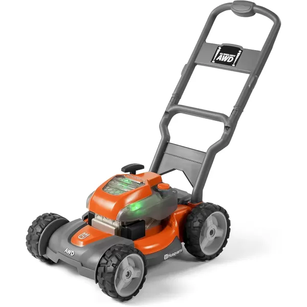 imageHusqvarna Toy Lawn Mower with Realistic Sounds and LightUp Engine Toddler Lawn Mower Toy for Ages 2 and UpToy LawnmowerOld