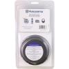 imageHusqvarna 537388101 Universal T35 Tap Advance Straight Shaft String Trimmer Head Prewound With 095Inch Line BlueBlackTrimmer Head