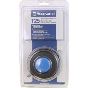 imageHusqvarna 966674401 T25 Tap Advance String Trimmer Head Weed Eater Attachments 100200 Series Straight and Curved Shaft Trimmers Prewound with 095Inch Trimmer Line BlackTrimmer Parts  Accessories