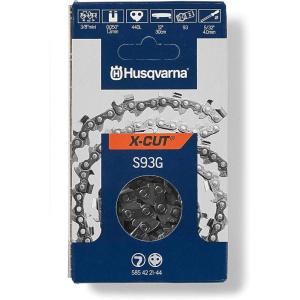 imageHusqvarna XCut S93G 12 Inch Chainsaw Chain 38quot Mini Pitch 050quot Gauge 44 Drive Link Chainsaw Blade Replacement PreStretched and Low Kickback Gray