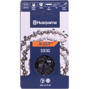imageHusqvarna XCut S93G 14 Inch Chainsaw Chain 38quot Mini Pitch 050quot Gauge 52 Drive Link Chainsaw Blade Replacement PreStretched and Low Kickback Gray