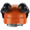imageHusqvarna 592752601 Chainsaw Helmet with Metal Mesh Face Shield Adjustable Ear Muffs for Hearing Protection and Sun Peak HDPE Forestry Helmet Shell Orange
