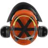 imageHusqvarna 592752601 Chainsaw Helmet with Metal Mesh Face Shield Adjustable Ear Muffs for Hearing Protection and Sun Peak HDPE Forestry Helmet Shell Orange