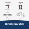 imageHusqvarna XCut S93G 16 Inch Chainsaw Chain 38quot Mini Pitch 050quot Gauge 52 Drive Link Chainsaw Blade Replacement PreStretched and Low Kickback Gray