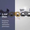 imageHusqvarna XCut S93G 16 Inch Chainsaw Chain 38quot Mini Pitch 050quot Gauge 52 Drive Link Chainsaw Blade Replacement PreStretched and Low Kickback Gray