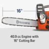 imageHusqvarna 435 Gas Chainsaw 40cc 22HP 2Cycle XTorq Engine 16 Inch Chainsaw with Smart Start For Wood Cutting and Tree Trimming435 Gas Chainsaw New