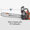 imageHusqvarna 445 Gas Chainsaw 50cc 28HP 2Cycle XTorq Engine 18 Inch Chainsaw with Automatic Oiler For Wood Cutting and Tree Trimming445 Gas Chainsaw New