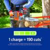 imageHusqvarna 970547511 Power Axe 225i 56V LithiumIon 14 in Cordless Electric Chainsaw 25 AhBattery  Charger